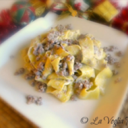Pappardelle con salsiccia e ricotta di bufala-Barone d.o.o.