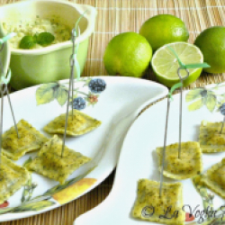 Ravioli alla menta ripieni di pescespada Barone  con salsa guacamole-Barone d.o.o.