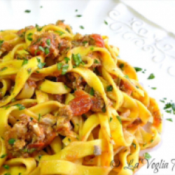 Tagliatelle fresche all'uovo Barone con ragù di Sardoni!-Barone d.o.o.